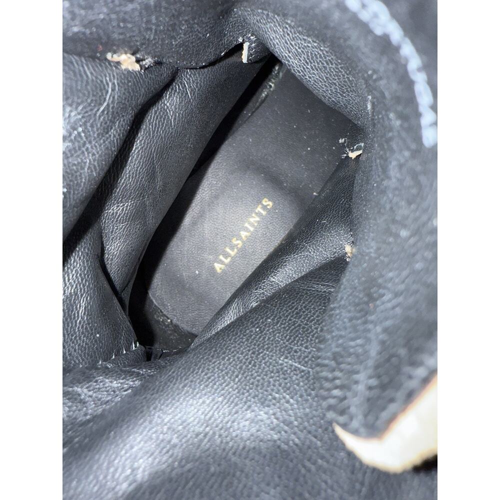 All Saints Ariel Brown Suede Zip Up Combat Boots Size 37 - Picture 6 of 15